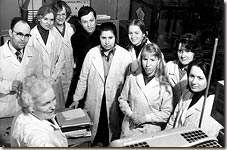 Mitarbeiter und Studenten des Lehrstuhls für analytische Chemie der Kasaner Universität. 1970еr Jahre
