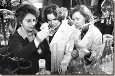 Assistants of the polymer chemistry chair of KSU Chemistry depasrtment. 1970-s