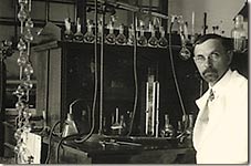 A.E. Arbuzov in the laboratory